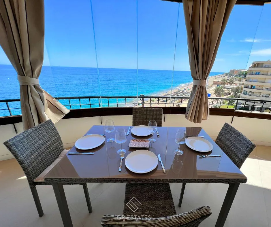 Seafront apartments along the Fuengirola beach promenade